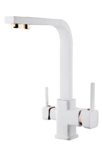 yediyapı White and Gold Kitchen Faucet - Seven Build Market Square Purified
