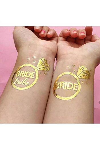 Paparti Bride To Be Gold Altın Renk Geçici Dövme 1 Bride 10 Team Bride Bekarlığa Veda Partisi