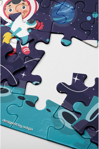 kutuTR 🧩🌍 Eğitici 3’lü Ahşap Puzzle Seti | 18x25 Cm | 24 Parça 🚀🐄🧒 Set 5