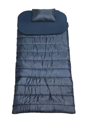CAMP STORY Fisherman [sazancı]-18 350 gr Fiber Filled Inner Lining Navy Blue Fleece Padded Sleeping Bag Navy Blue