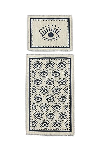 LCW HOME Göz Desenli Banyo Paspası 2'li 60x100 cm