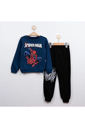LittlePoffy Spider man ALT ÜST EŞORFMAN TAKIMI ÇOCUK ALT ÜST TAKIM %100 Pamuk