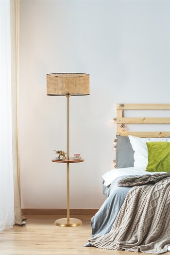 Lumexx MERCAN ESKİTME SEHPALI SİLİNDİR RATTAN LAMBADER