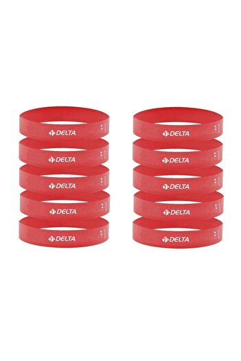 Delta Latex 10 Pieces Medium Firm Aerobic Pilates Resistance Exercise Band Squat Work Tire