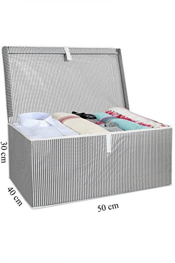 ARALAR HOME Aralarhome Maxi Box Storage Bag 50 X 40 X 30 Cm (GREY)