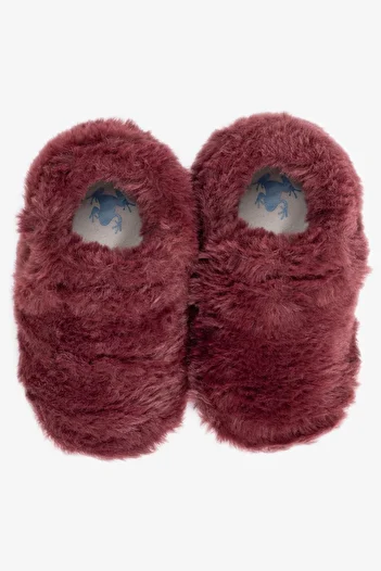 HOPFRÖG Cizme cu blană de bordeaux cu blană Furry Furry (SET CADOU)
