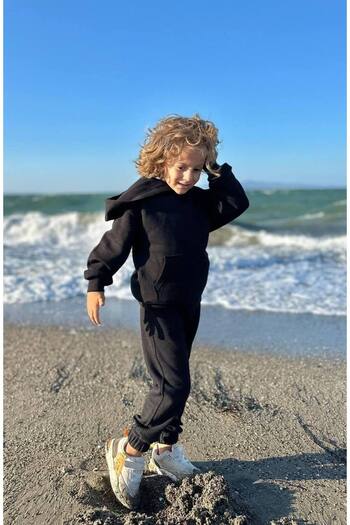 Lolliboomkids NEw SEason WafflE Fabric OvErsizE HoodEd Tracksuit SEt