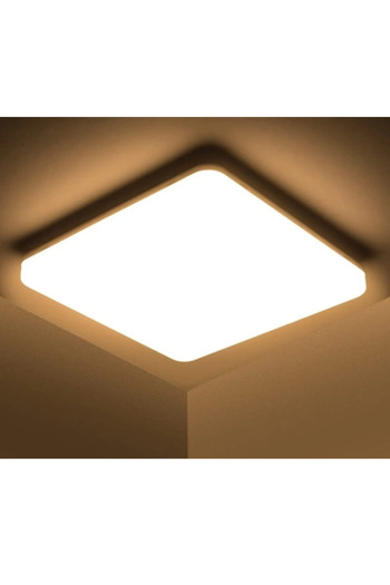 Voxify Gün Işığı 3200K Sarı Işık Kare Modern Led Panel Armatür Avize Aplik Tavan Lambası Salon Mutfak Banyo