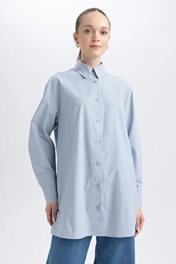 DeFacto Poplin Relax Fit hosszú ujjú tunika ing A9561ax23au