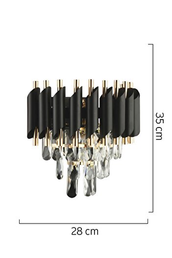 Apliqa Mikula Modern Gold Tasarım Salon Koridor Ledli Salon Aplik