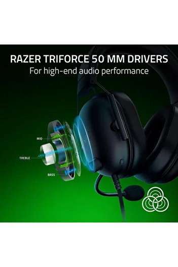 RAZER سماعة رأس BlackShark V2 X للألعاب لأجهزة Xbox - لون أسود
