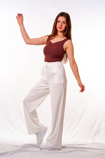 FV Women's Palazzo Trousers Oversize Cut