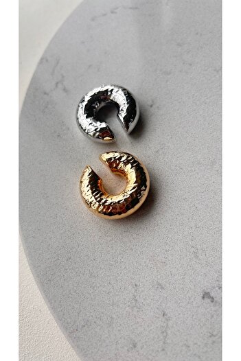 Doğaltaş Masalları Earcuff cartilage earring gold color