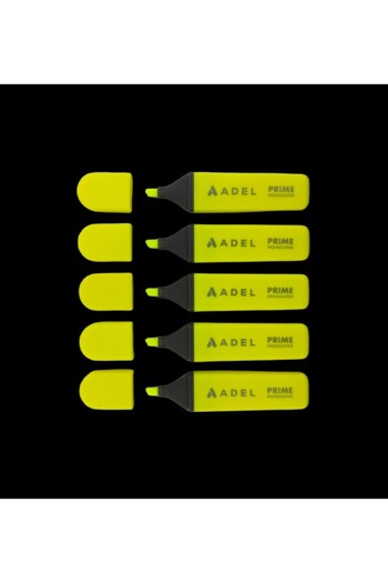 Adel (FABER PRODUCT) Highlighter Marking Pen Yellow Set of 5