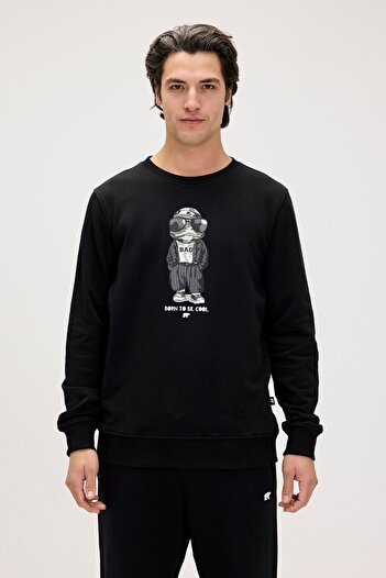 Bad Bear Gator Black Men's Printed Sweatshirt