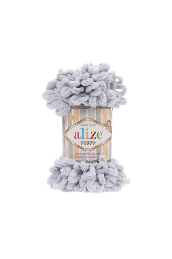 Alize Gray Puffy Knit Lanyard 416