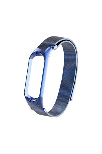 Techmaster Xiaomi Mi Band 5 Mi Band 6 Uyumlu Metal Hasır Kordon Kayış
