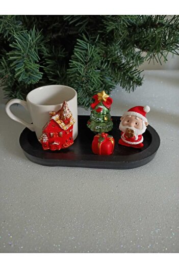 Aura design Yeni yıl Noel Baba yılbaşı temalı hediyelik sunumluk kahve fincanı modeli