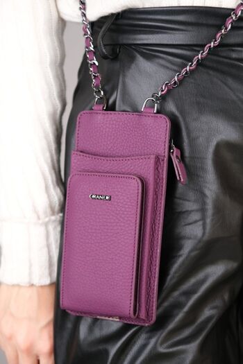 Luvi 2783 Plum Leather Grande Wallet
