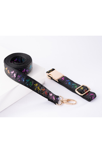 Pawsim Unicorn Collar and Adjustable Walking Strap Set - Dog Collar in 4 Colors Size, Width 2.5 cm