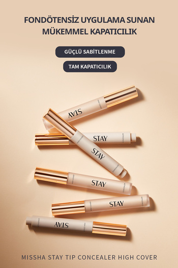 Missha İnce Dokulu Pürüzsüz Görünüm Sağlayan Concealer Stay Tip Concealer High Cover 21P(Fair)