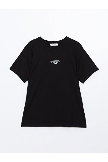 LC Waikiki Γυναικείο T-Shirt με στάμπα με λαιμόκοψη