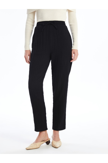 LC Waikiki Women's - Straight Trousers with Elastic Waist