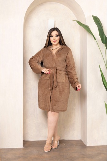 mervemoda Women's - Plush Soft Short Dressing Gown