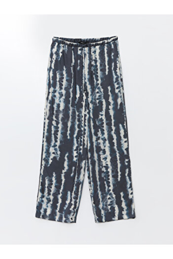 LC Waikiki Patterned Women's Trousers with Elastic Waist