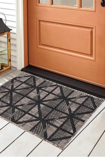 Inter Weaving Patio Woven Base Colorful Multi-Purpose Door Mat Bath Mat Pet Carpet 02194c