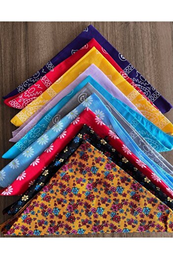 Gülerbandana by yunus güler Etnik Desen Karışık Bandana Seti 10’lu