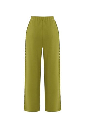 Exquise High Waist Green Regular Pants