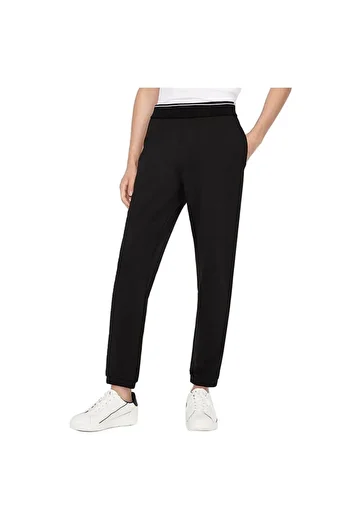 Armani Exchange Black Men's Woven Trousers - Regular Waist, Straight Model 8NZP82 ZJH3Z-1200