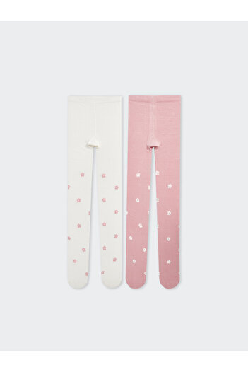 LC Waikiki Floral Girl's Pantyhose 2-Pack