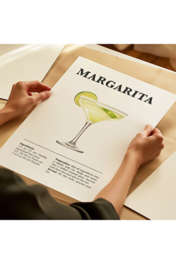 ARTHOUSECOLLECTIVE Margarita - Cocktail Poster - Wall Decoration - Frameless Poster in Painting Sizes