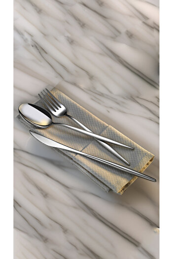 Fecra Ece 84 Piece Plain Fork Spoon Knife Set