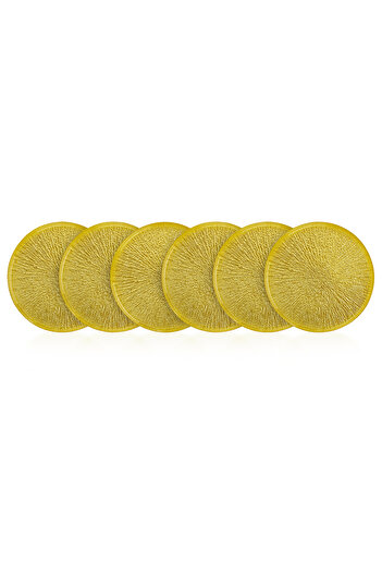 Fecra Rita Set of 6 Cake Plates Kiwi 21 Cm