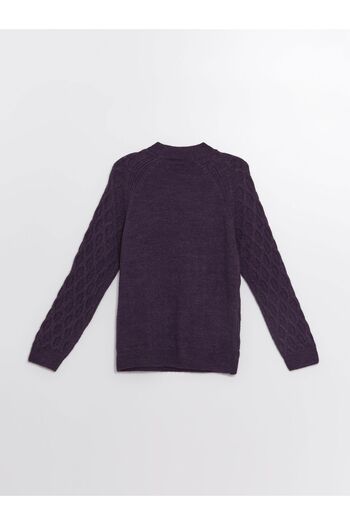 LC Waikiki Long Sleeve Crew Neck Patterned Women's Knitwear Sweater