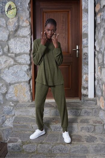LOUP DORE Large Size Women's Trousers Set with Pockets