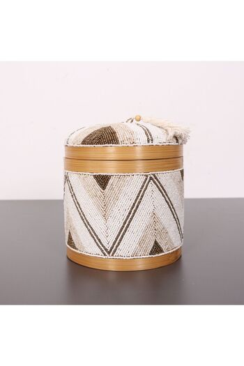 Mylamp Bali Beaded Bamboo Storage Box L 20X23 cm