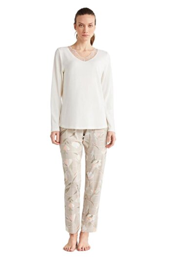 Catherine's Catherines Ecru Women's Pajama Set - 2629