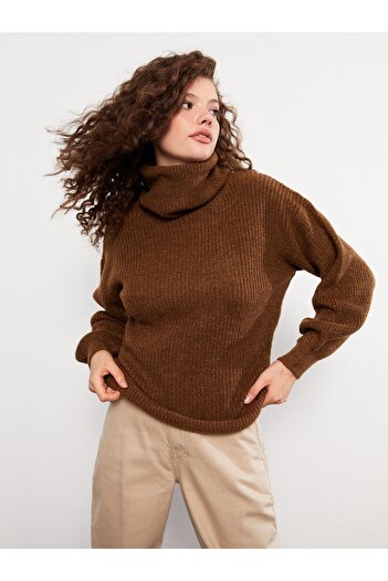 LC Waikiki Turtleneck Women's Knitwear Sweater - Solid Long Sleeve