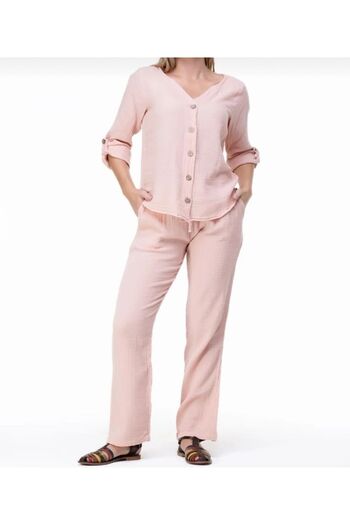 AFA Πουκάμισο Unisex Muslin - 100% βαμβάκι, στυλ Alaçatı