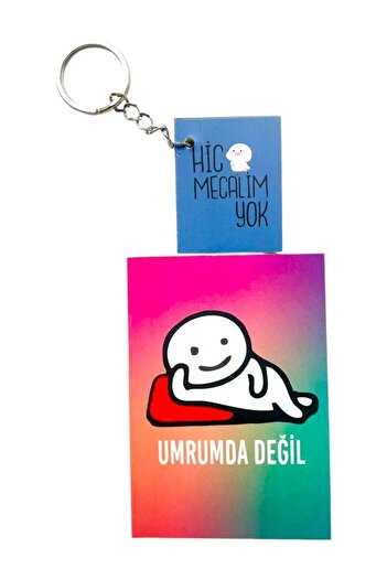 GALATA GIFT Small Notepad, Notebook Keychain Set, Double Notebook and Keychain Set, Fun Motivational Set