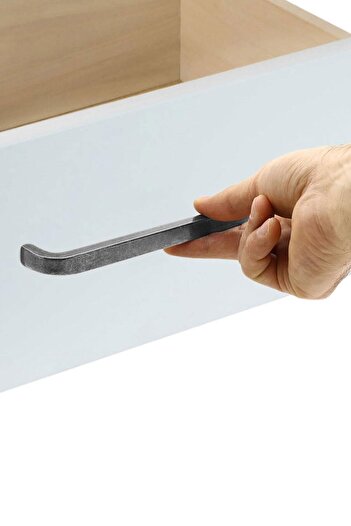 Badem10 Paris (160 MM-16.0 CM) - Mânere de mobilier din metal argintiu antic, dulap cu sertar de bucătărie