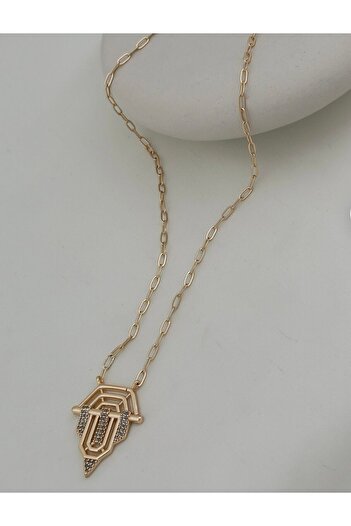 İlayda Serenay Minimal Necklace - illys Gold Zircon Stone Detailed