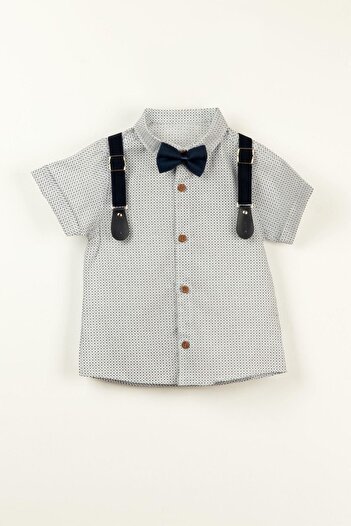 LULU Kids Meltem Boy's Summer Clothes Set - Set of 4 with Bow Tie and Slopet