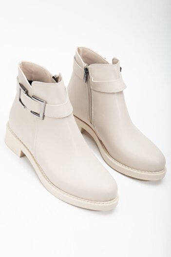 Tonny Black Γυναικείες μπότες Nude Color - Thermo Sole, Πόρπη και φερμουάρ, Κοντό τακούνι