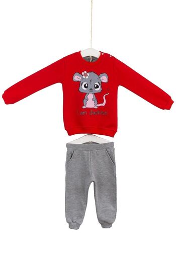 Aziz Bebe Baby Girl Red Tracksuit Set Azz064390