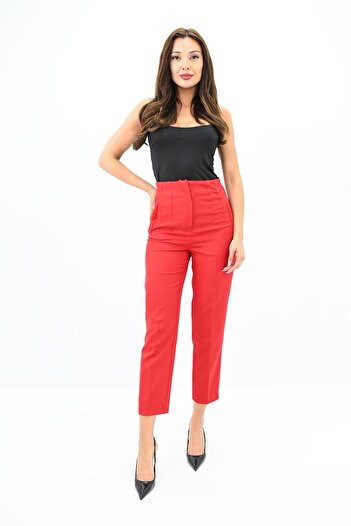Koza Butik High Waist Women's Crepe Trousers - 6110-23